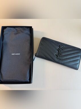 Saint Laurent Monogram Zip Wallet